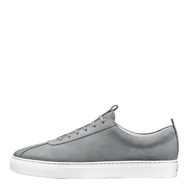 Grenson Light Grey Suede Oxford Sneaker