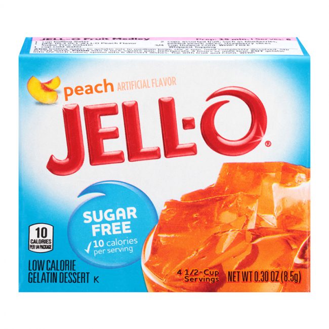 Ζελέ Ροδάκινο Επιδόρπιο Χωρίς Ζάχαρη Jello Peach Sugar Free Gelatin Dessert 8.5g