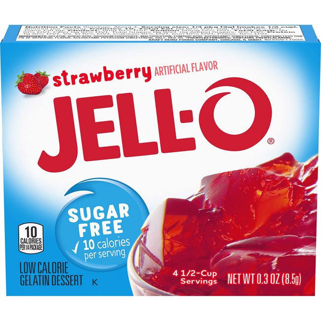 Ζελέ Φράουλα Επιδόρπιο Χωρίς Ζάχαρη Jello Strawberry Sugar Free Gelatin Dessert 8.5g