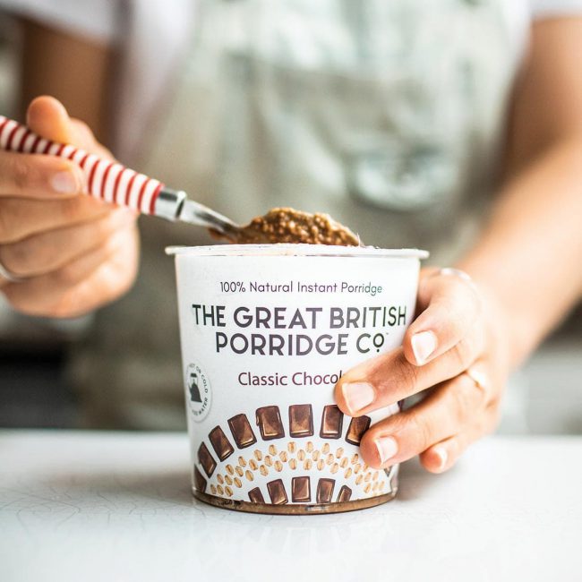 Νιφάδες Βρώμης Χωρίς Γλουτένη Vegan The Great British Porridge Co Gluten Free Vegan Pots Starter Pack 3x60g