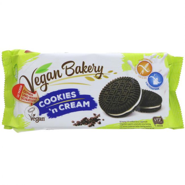 Μπισκότα Γεμιστά Χωρίς Γλουτένη Και Λακτόζη Coppenrath Vegan Bakery Cookies ‘n Cream 200g