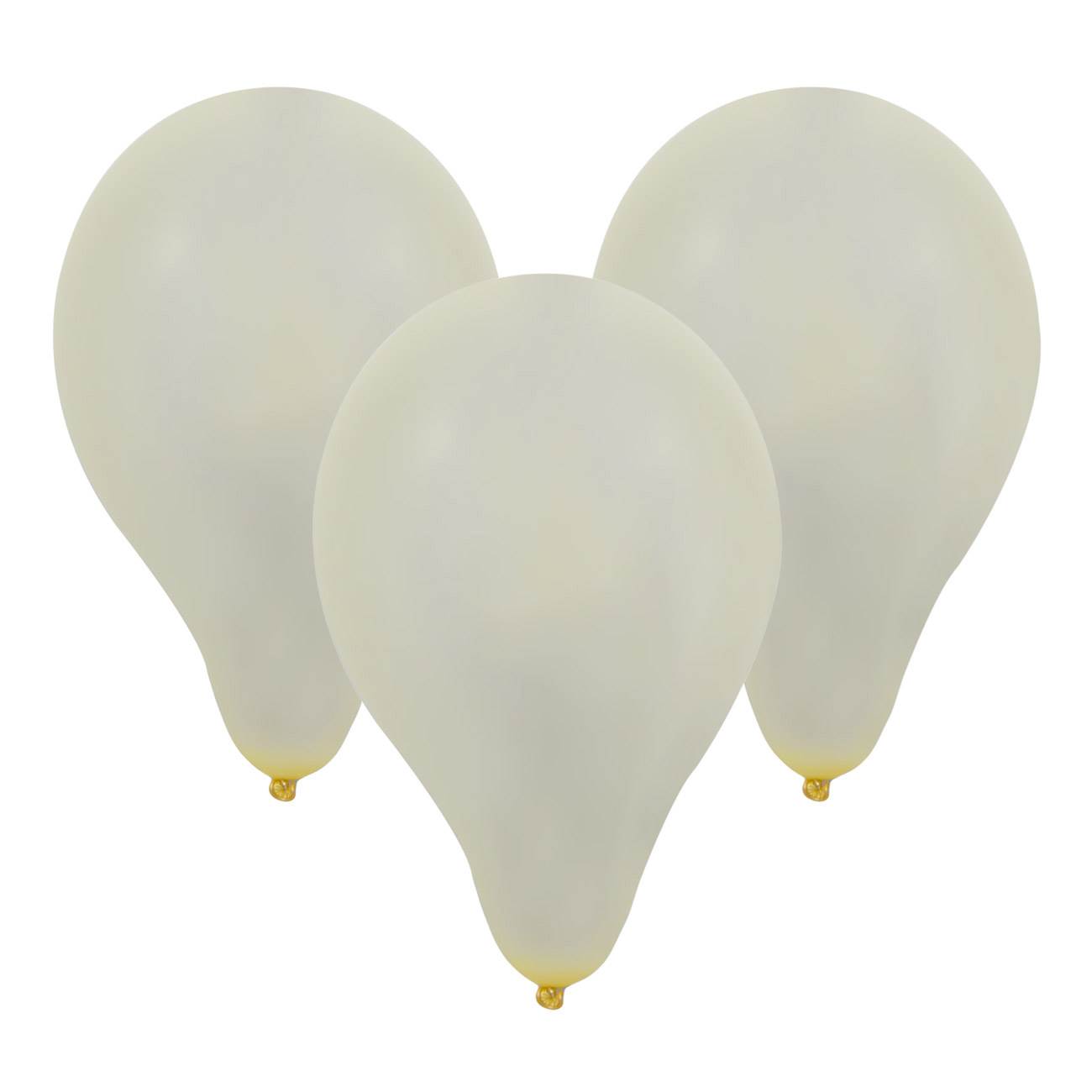 Μπαλόνια Σε Συσκευασία Λευκά Με Χρυσό Τελείωμα Balloons In Packaging White With Gold Finish 10pcs